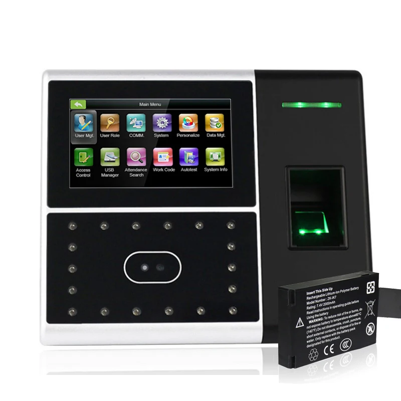 

Biometric Face Time Attendance System iFace302 USB Fingerprint Reader Time Clock Employee Access Control Machine With Battery