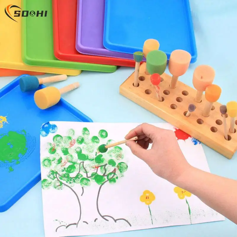 4Pcs/set Kid Sponge Paint Brush Original Wooden Handle Painting Graffiti Early Toy DIY Art Supplies Gifts
4Pcs/set Kid Sponge Paint Brush Original Wooden Handle Painting Graffiti Early Toy DIY Art Supplies Gifts