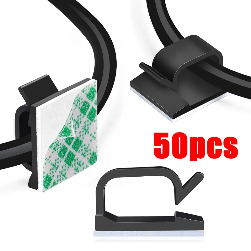 50pcs Desktop Cable Organizer Durable Strong Cable Wire Management Self Adhesive Wall Car Dash Cord Holder Data Cable Protectors
50pcs Desktop Cable Organizer Durable Strong Cable Wire Management Self Adhesive Wall Car Dash Cord Holder Data Cable Protectors