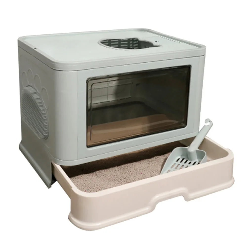 Foldable Cat Litter Box Enclosed Cat Litter Box With Lid Top Entry Top Exit Cat Toilet Easy Clean Cat Potty With Trays
Foldable Cat Litter Box Enclosed Cat Litter Box With Lid Top Entry Top Exit Cat Toilet Easy Clean Cat Potty With Trays