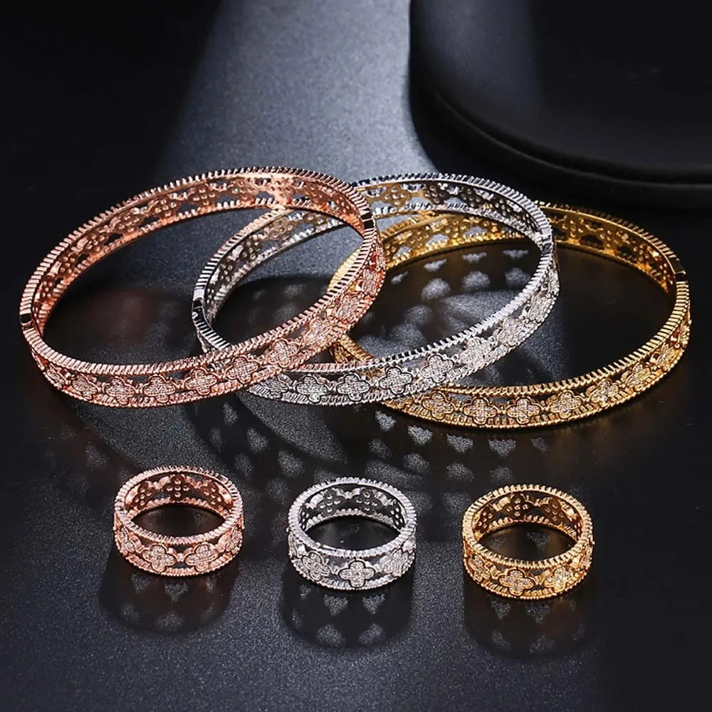 Live streaming hot selling Internet celebrity exquisite everything female 18K rose gold zircon bracelet ring two-piece set
Live streaming hot selling Internet celebrity exquisite everything female 18K rose gold zircon bracelet ring two-piece set