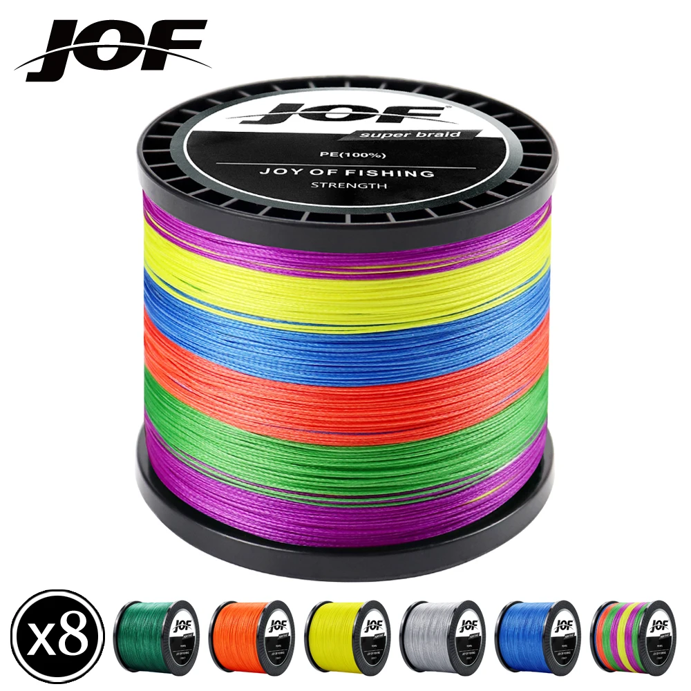 JOF Brand X8 Series 300M 500M 1000M Fishing Line 22-88LB Braided Line Smooth Multifilament PE Fishing Line for Saltwater Fishing
JOF Brand X8 Series 300M 500M 1000M Fishing Line 22-88LB Braided Line Smooth Multifilament PE Fishing Line for Saltwater Fishing