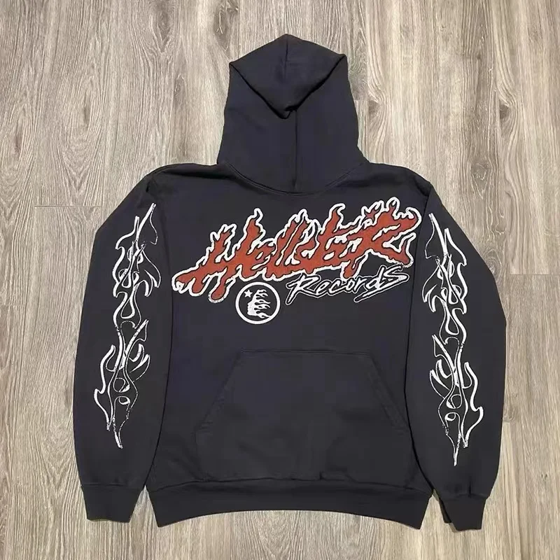 New Hellstar Wash Black Vintage Retro Old Flame Graffiti Print Hoodie Men Women Hip Hop High Quality Loose Sweatshirt
New Hellstar Wash Black Vintage Retro Old Flame Graffiti Print Hoodie Men Women Hip Hop High Quality Loose Sweatshirt