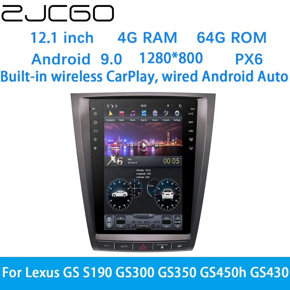 ZJCGO Car Multimedia Player Stereo GPS DVD Radio Navigation Android Screen System for Lexus GS S190 GS300 GS350 GS450h GS430
ZJCGO Car Multimedia Player Stereo GPS DVD Radio Navigation Android Screen System for Lexus GS S190 GS300 GS350 GS450h GS430
