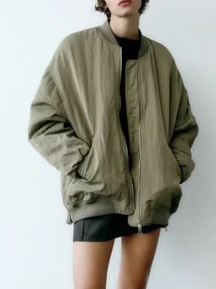 2023 Women Winter Bomber Jackets Coats Fashion Loose Nylon Zipper Pockets Female Elegant Street Jacket Outerwear Clothing
2023 Women Winter Bomber Jackets Coats Fashion Loose Nylon Zipper Pockets Female Elegant Street Jacket Outerwear Clothing
