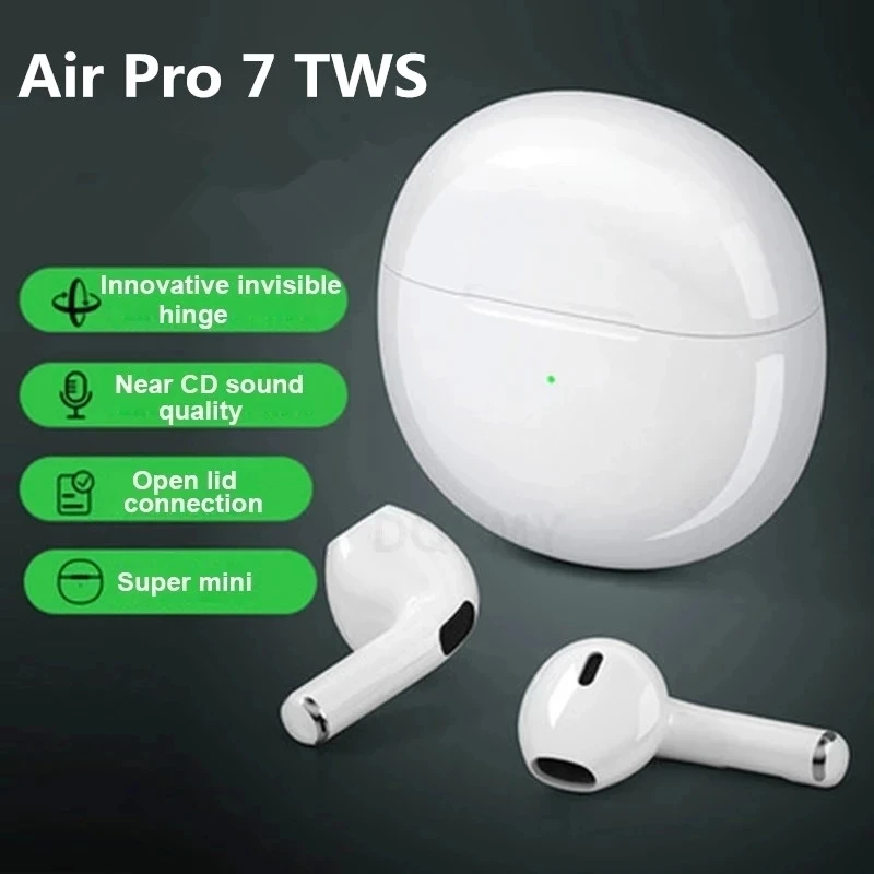 Air Pro 7 TWS Wireless Headphones with Mic Fone Bluetooth Earphones Sport Earbuds Pro6 J6 Headset for Apple iPhone Xiaomi i99999
Air Pro 7 TWS Wireless Headphones with Mic Fone Bluetooth Earphones Sport Earbuds Pro6 J6 Headset for Apple iPhone Xiaomi i99999