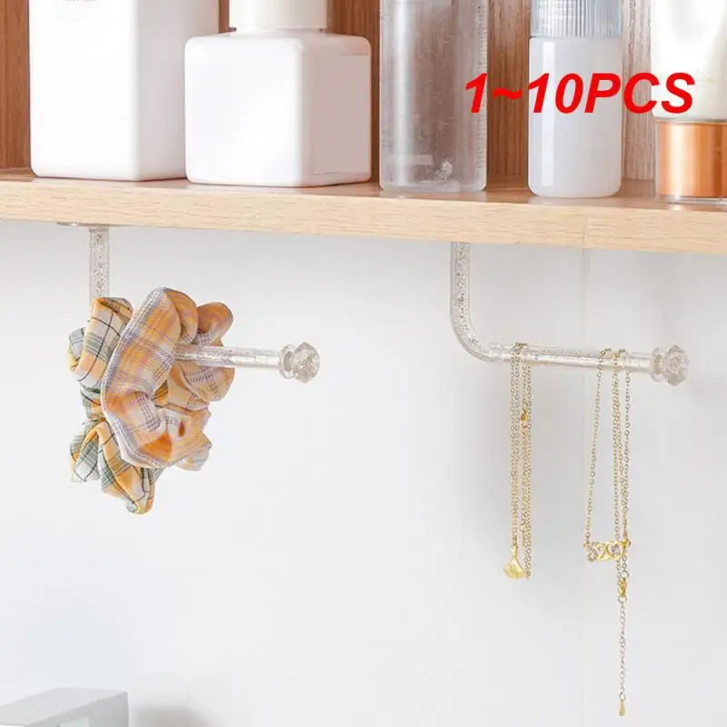 

1~10PCS Adhesive Scrunchie Holder Hair Accessories Organizer Clear Wall Hooks Scrunchy Storage Stick Headband Hairband 2022