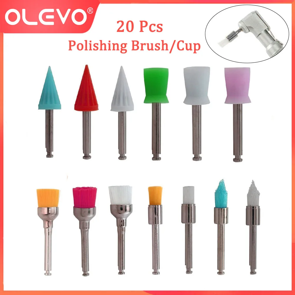 OLEVO 20 Pcs Dental Nylon Prophy Polishing Brushes Colorful Tooth Latch Type Polisher Cups Teeth Cleaning Odontologia Tools
OLEVO 20 Pcs Dental Nylon Prophy Polishing Brushes Colorful Tooth Latch Type Polisher Cups Teeth Cleaning Odontologia Tools