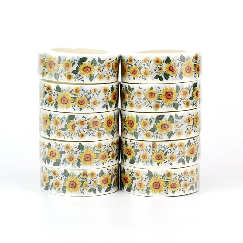 NEW 10PCS./Lot Decorative Sunflowers Leaves Japanese Paper Washi Tapes for Scrapbooking Adhesive Masking Tape Cute Stationery
NEW 10PCS./Lot Decorative Sunflowers Leaves Japanese Paper Washi Tapes for Scrapbooking Adhesive Masking Tape Cute Stationery