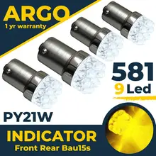 581 Py21w Indicator Amber Bau15s Led Light Bulbs Yellow Signal 1156 Car Bulb 12v
581 Py21w Indicator Amber Bau15s Led Light Bulbs Yellow Signal 1156 Car Bulb 12v