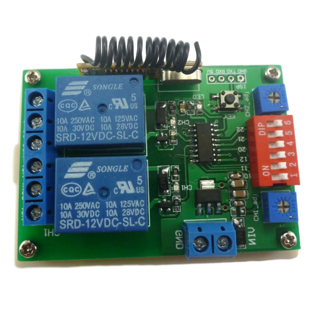 CE029 DC9V-13V Multifunction Wireless Controller Timer Delay Relay Module Learning Code for EV1527 PT2262 ASK OOK Remote Control
CE029 DC9V-13V Multifunction Wireless Controller Timer Delay Relay Module Learning Code for EV1527 PT2262 ASK OOK Remote Control