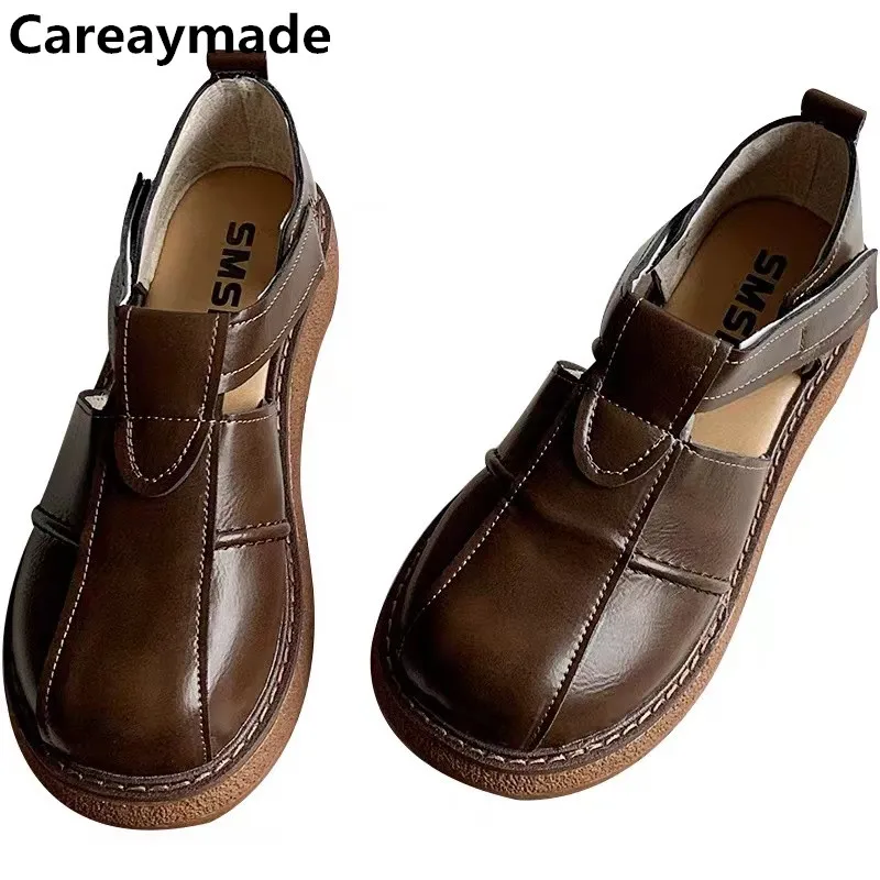 Женские босоножки Careaymade с круглым носком, летние дышащие босоножки в римском стиле, освежающие босоножки, маленькие художественные босоножки на плоской подошве
Женские босоножки Careaymade с круглым носком, летние дышащие босоножки в римском стиле, освежающие босоножки, маленькие художественные босоножки на плоской подошве