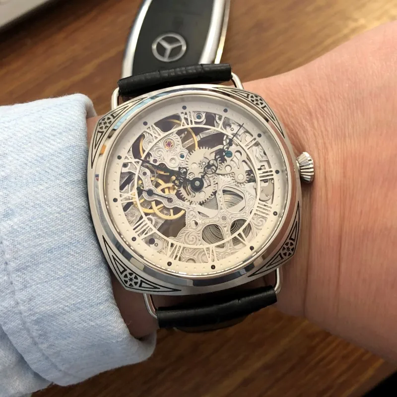Sapphire Crystal 47mm St3600SK Manual Skeleton Hand Winding Movement Blue Classic Men's Watch Military GR22-22
Sapphire Crystal 47mm St3600SK Manual Skeleton Hand Winding Movement Blue Classic Men's Watch Military GR22-22