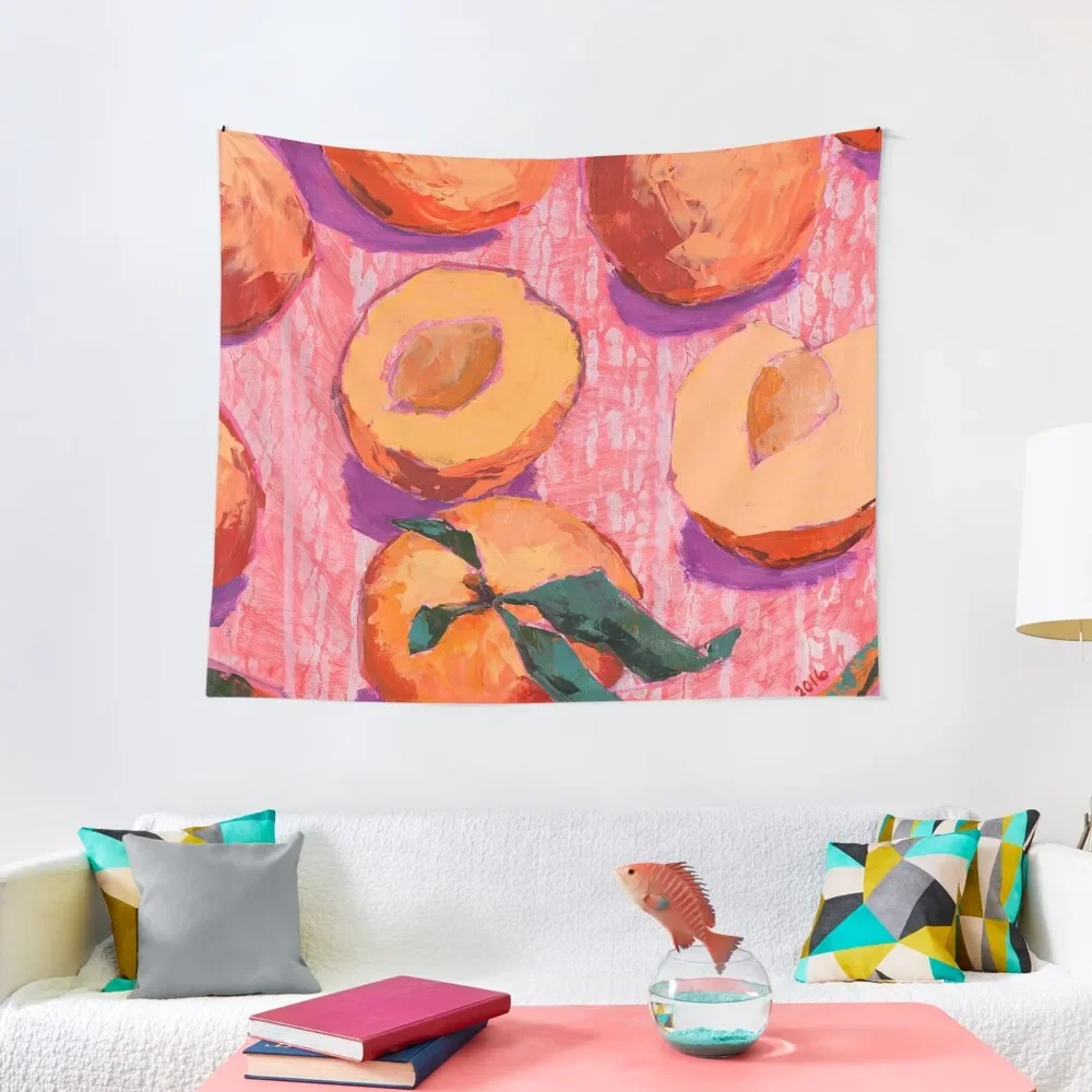 

Peaches on Pink Background Tapestry Room Decorator Korean Room Decor Wallpapers Home Decor Bed Room Decoration Tapestry