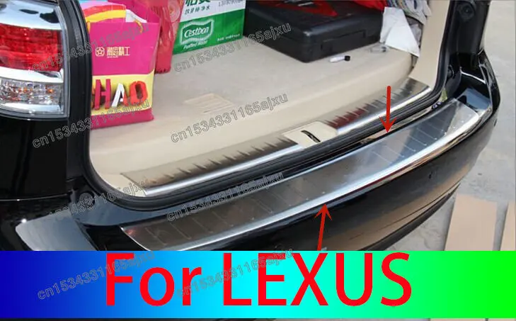 

car styling For LEXUS RX350/270 2009-2015 High-quality stainless steel car trunk threshold guard plate Anti-scratch protection