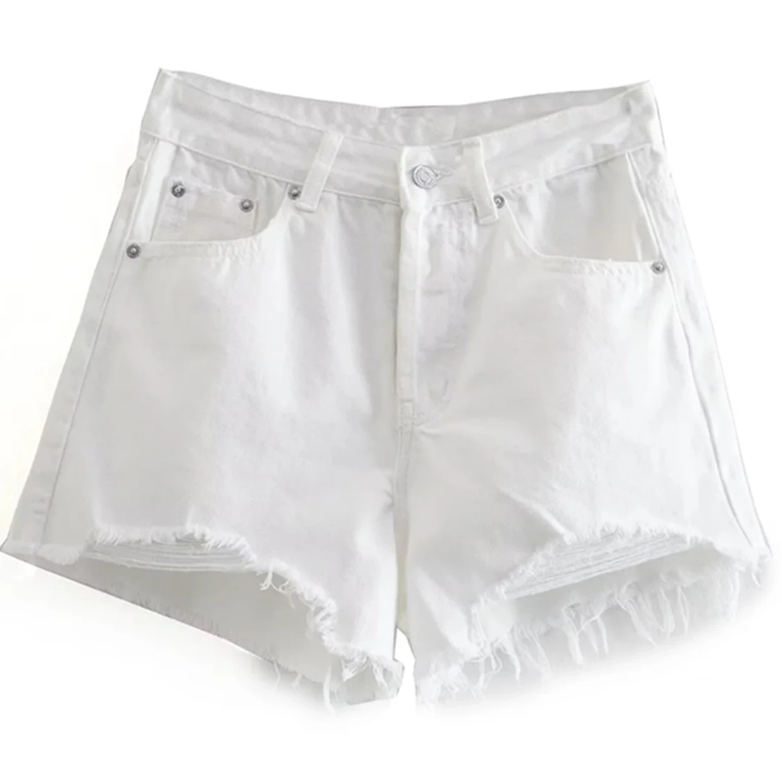Dave&Di High Waist Ripped Pure White Loose Bermuda Women American Vintage Retro Mom Denim Shorts
Dave&Di High Waist Ripped Pure White Loose Bermuda Women American Vintage Retro Mom Denim Shorts