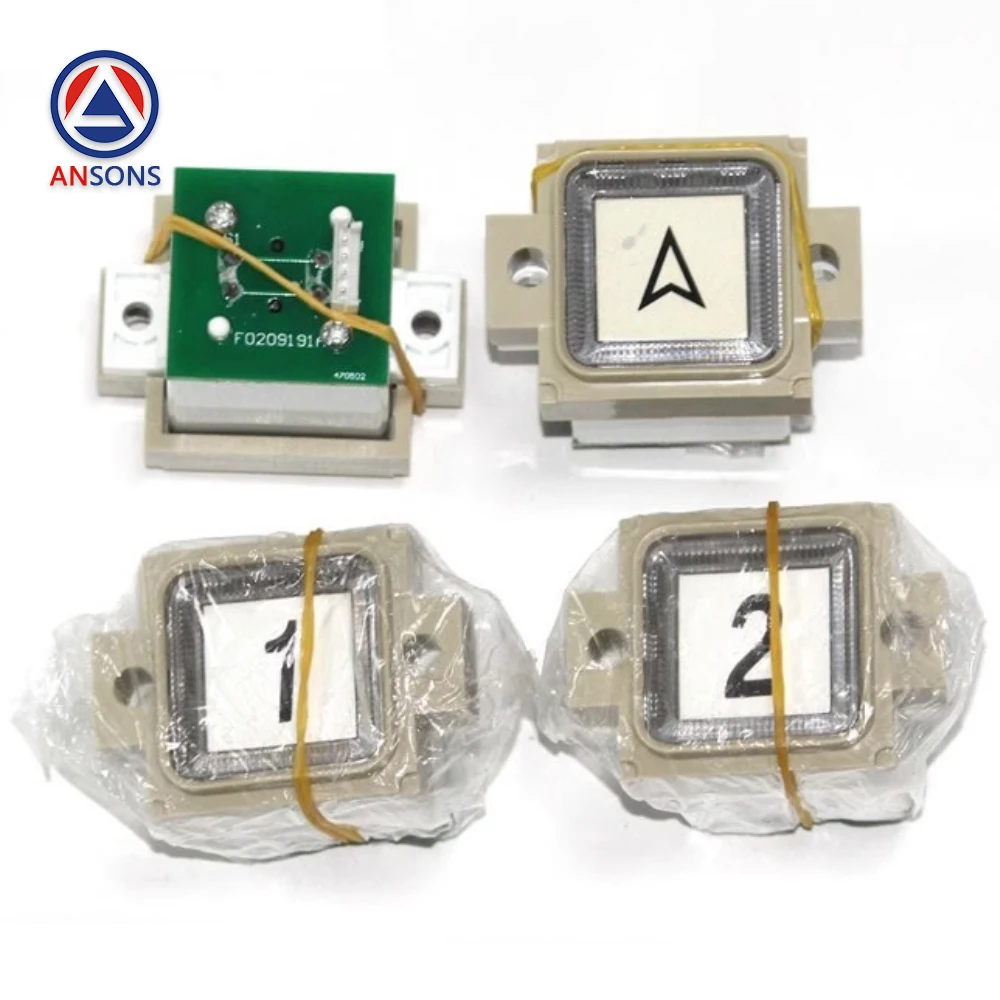 

BS34A OTIS Elevator Button Square Push Buttons For AK-19 F0209191A A4J19059 Ansons Elevator Spare Parts