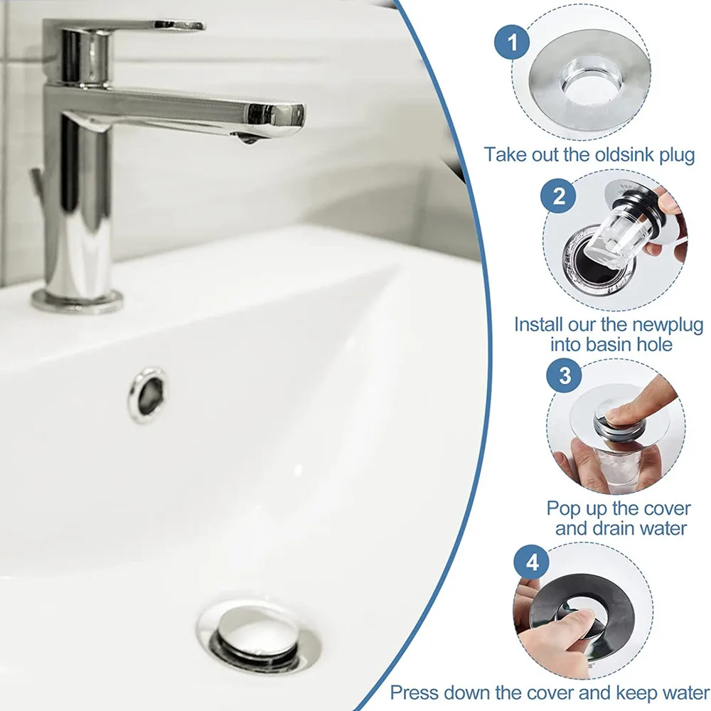 Universal Blockade Up Sink Stopper Bathroom Drain Filter Basin Drain Strainer Plug With Basket Hair Catcher Tool
Universal Blockade Up Sink Stopper Bathroom Drain Filter Basin Drain Strainer Plug With Basket Hair Catcher Tool