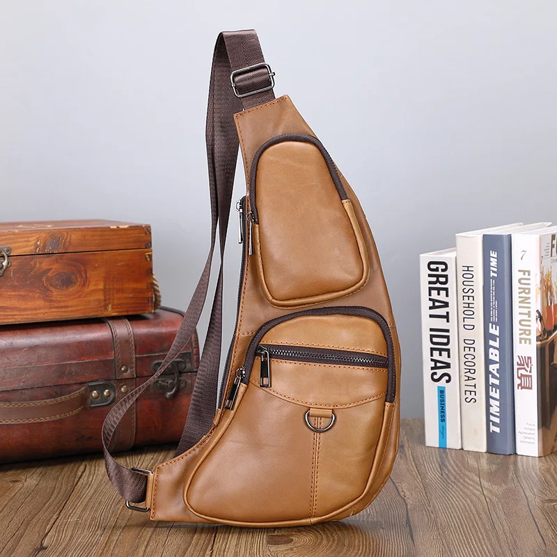 Men Leather Chest Bag Sling Bag Shoulder Bag Genuine Leather Crossbody Bag for Men Hiking Backpack Vintage Daypack
Men Leather Chest Bag Sling Bag Shoulder Bag Genuine Leather Crossbody Bag for Men Hiking Backpack Vintage Daypack