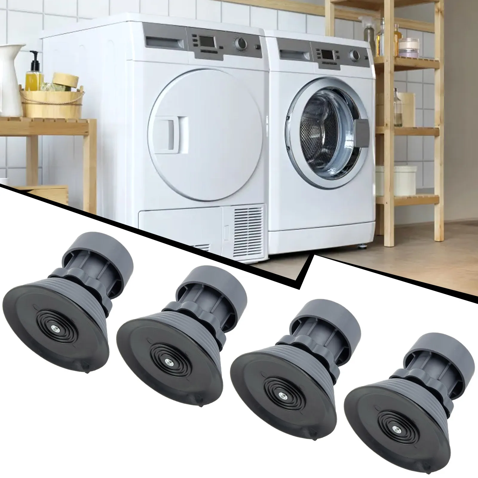 4Pcs Washing Machine Foot Pad Adjustable Height Anti-Vibration Feet Pad Furniture Refrigerator Base Fixed NonSlip Pad Support
4Pcs Washing Machine Foot Pad Adjustable Height Anti-Vibration Feet Pad Furniture Refrigerator Base Fixed NonSlip Pad Support