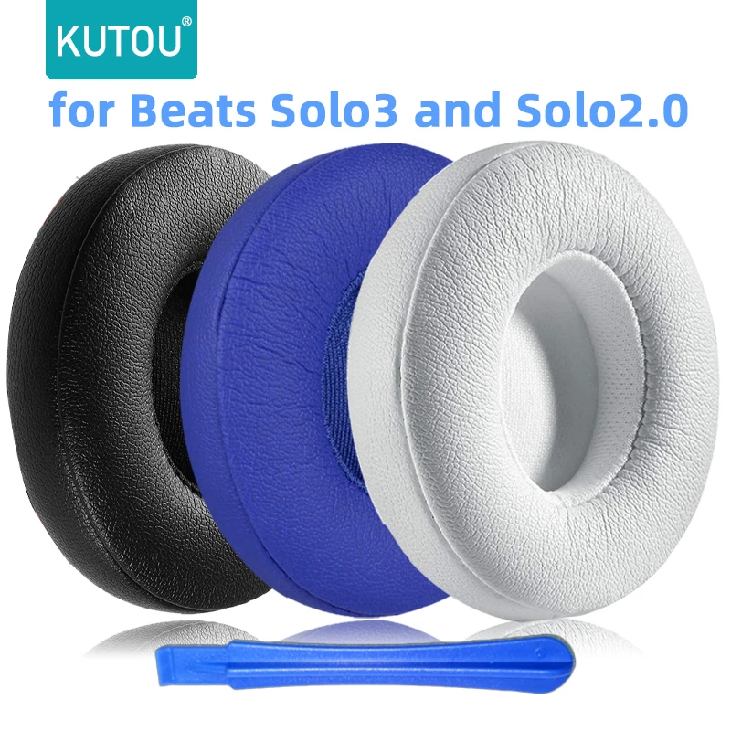 

KUTOU Replacement Ear Pads Cushion for Beats Solo3 Solo2 Headphone Earpads Cover Solo 3 2 Foam Pad Earmuffs Repair Parts