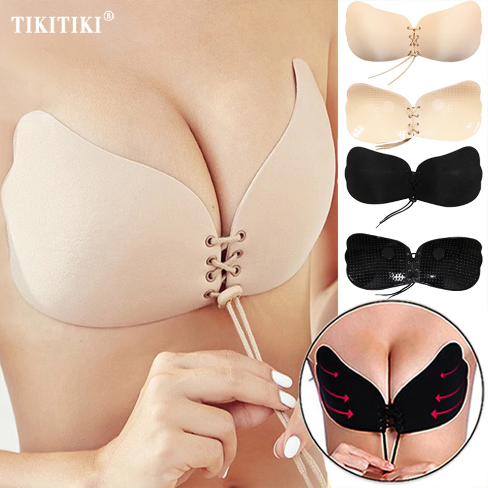 

Invisible Strapless Adhesive Stick Bra Push Up Bras Women Sexy Backless Lingerie Seamless Silicone Nipple Cover Underwear