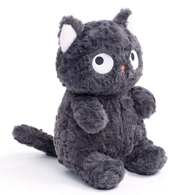 

Реалистичная мягкая черная кошка 23/33/43 см, плюшевая игрушка, имитация Больших Глаз, кавайная кошка, искусственная кожа, домашний декор, подарок для детей на день рождения