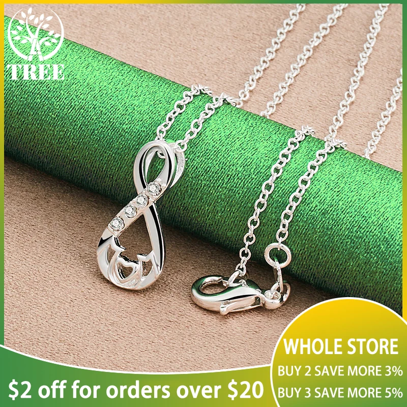 ALITREE 925 Sterling Silver Number 8 Zircon Crystal Pendant Necklace For Women necklace Fashion Party Birthday Wedding Jewelry
ALITREE 925 Sterling Silver Number 8 Zircon Crystal Pendant Necklace For Women necklace Fashion Party Birthday Wedding Jewelry