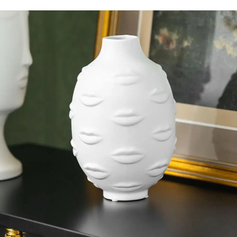 

Простая керамическая ваза для гостиной, ТВ, кабинета, настольное украшение, Цветочная композиция, ваза для гидропоники, креативное Современное украшение для дома