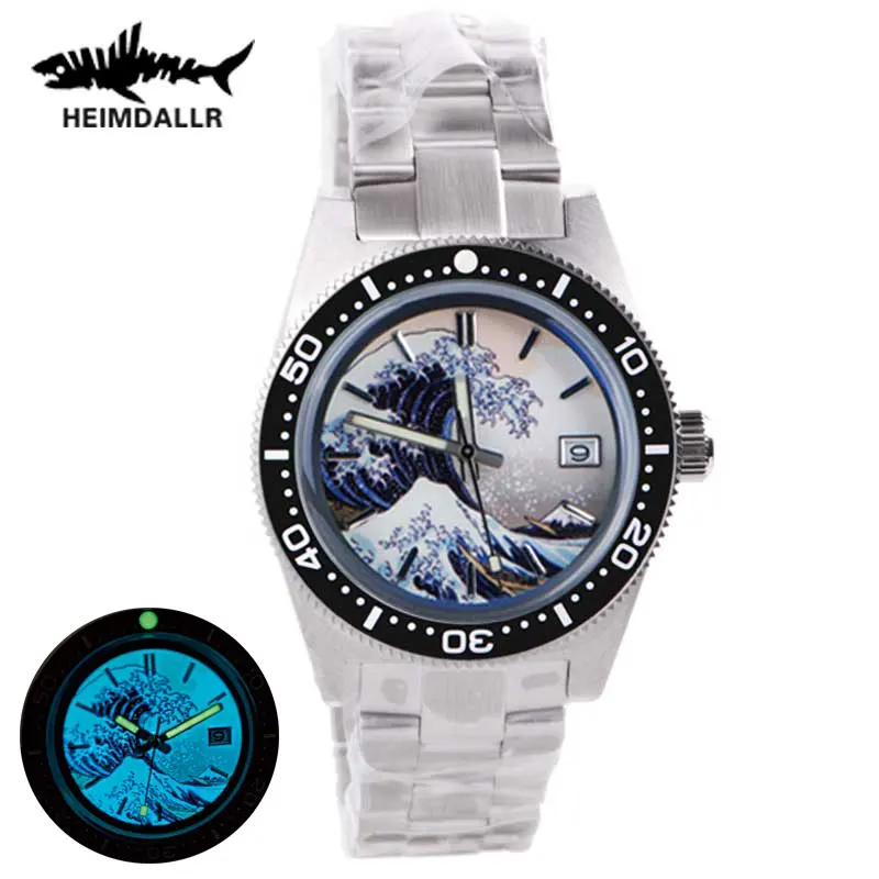 HEIMDALLR 62MAS Diver Watch 200M Self Winding C3 Luminous Dial Kanagawa Surfing Automatic Mechanical watch NH35A Movement
HEIMDALLR 62MAS Diver Watch 200M Self Winding C3 Luminous Dial Kanagawa Surfing Automatic Mechanical watch NH35A Movement