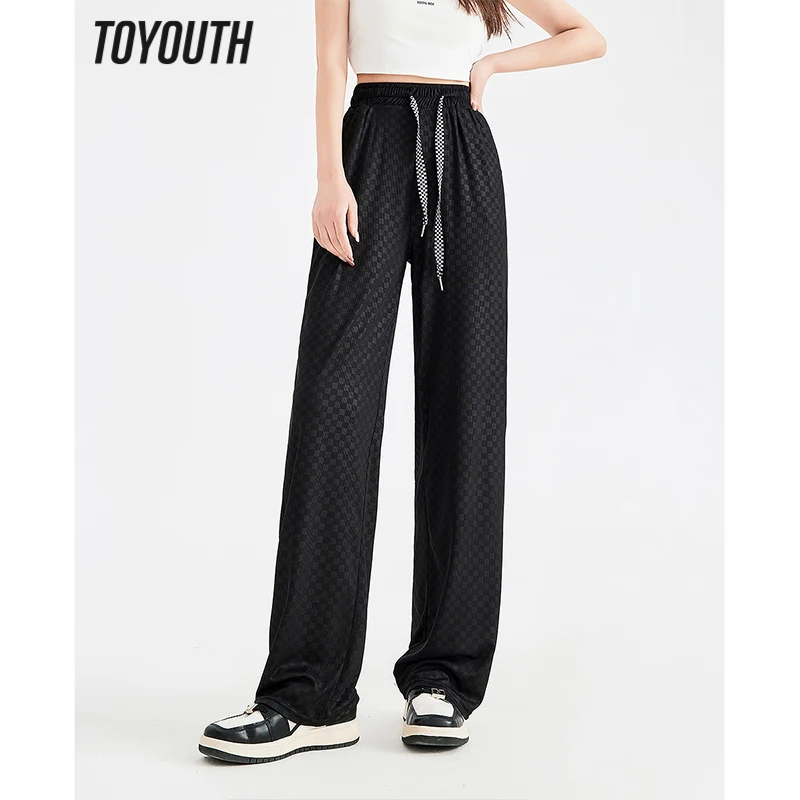 Женские повседневные брюки на шнуровке, с широкими штанинами 
Женские повседневные брюки на шнуровке, с широкими штанинами