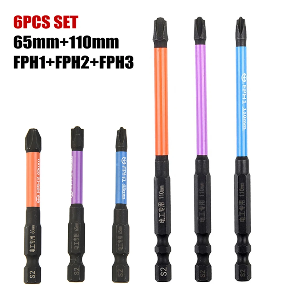 6pcs Special Cross Screwdriver Bit 65mm 110mm Alloy Steel For Socket Switch FPH1 FPH2 FPH3 Electricians Screwdriver Hand Tools
6pcs Special Cross Screwdriver Bit 65mm 110mm Alloy Steel For Socket Switch FPH1 FPH2 FPH3 Electricians Screwdriver Hand Tools