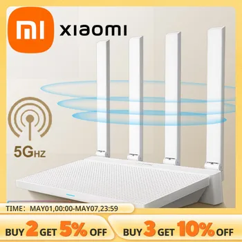 샤오미 AX3000T 라우터, 홈 오피스 게임용 LED NFC 연결, 2.4GHz, 5GHz, 1.3GHz, CPU 2X2, 160MHz, WAN LAN, 2024 신제품 상품 이미지