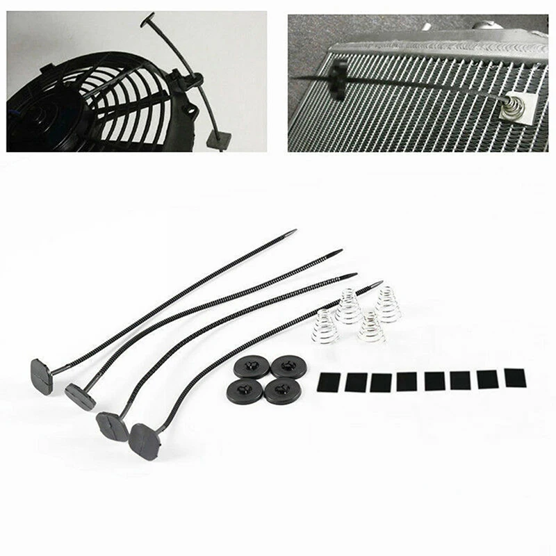 

1 Set Universal Fan Mount Kit For Car Vehicle Electric Radiator Fan Mounting Tie Rod Kit Bracket Parts Set Plastic Ties Straps
