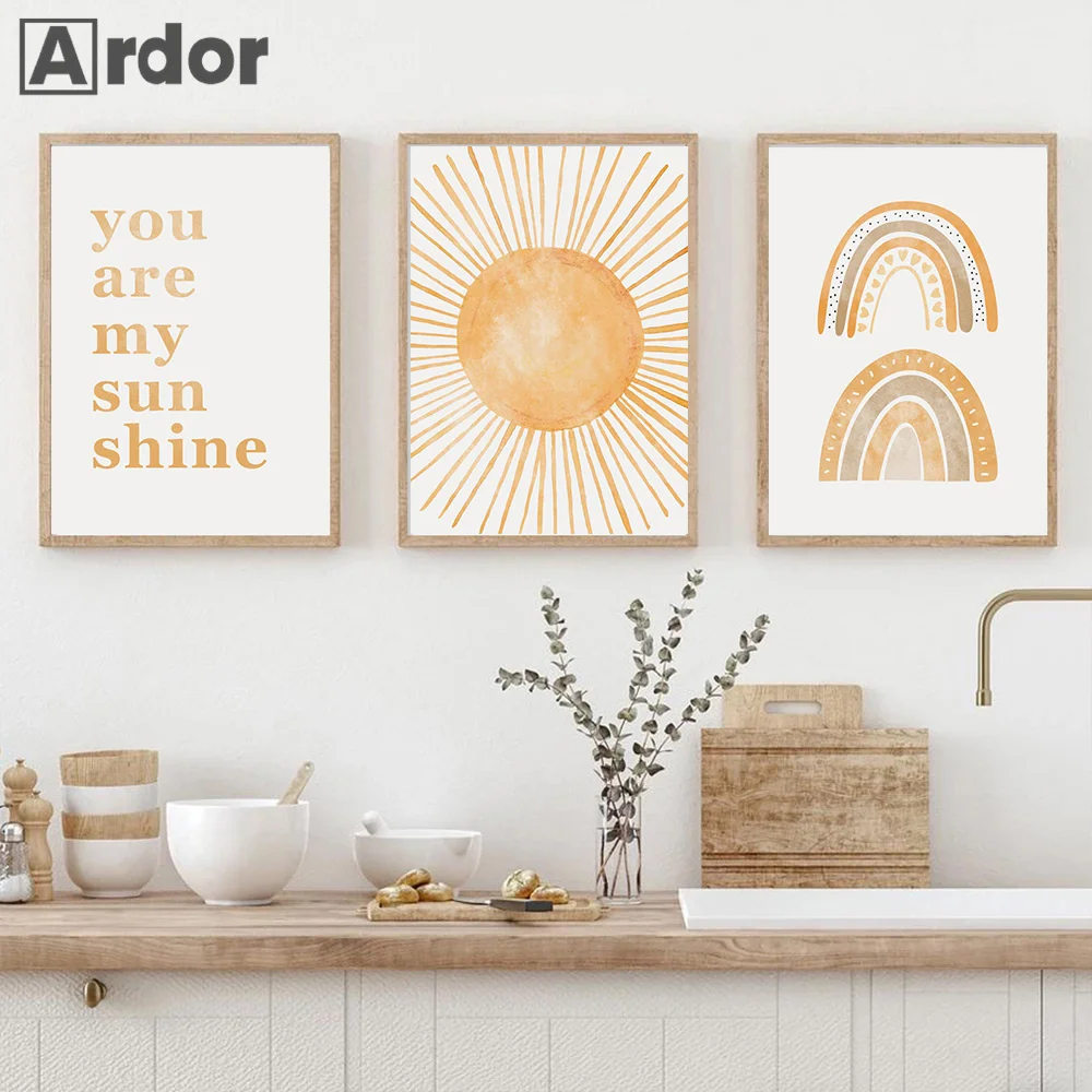 Boho Nursery Wall Print You Are My Sunshine Rainbow Art Canvas Painting Sun Poster Nordic Wall Pictures Kids Baby Room Decor
Boho Nursery Wall Print You Are My Sunshine Rainbow Art Canvas Painting Sun Poster Nordic Wall Pictures Kids Baby Room Decor