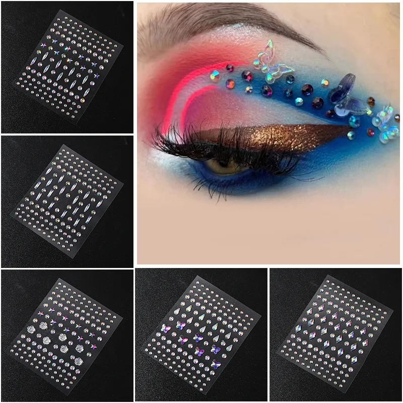3D Rhinestone Bright Face Stickers for Festival Glitter Makeup Crystals Gems Jewels Diamonds Decoration Jewelry Sticker on Face
3D Rhinestone Bright Face Stickers for Festival Glitter Makeup Crystals Gems Jewels Diamonds Decoration Jewelry Sticker on Face