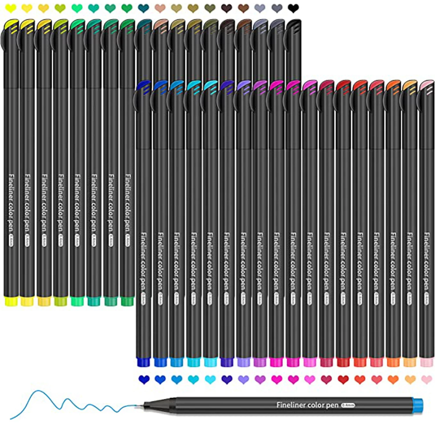 

36 Color Fine Liner Pen Set Journal Markers Pen 0.4mm Micron Fineliners Drawing Sketch Marker Art Markers School Accessories