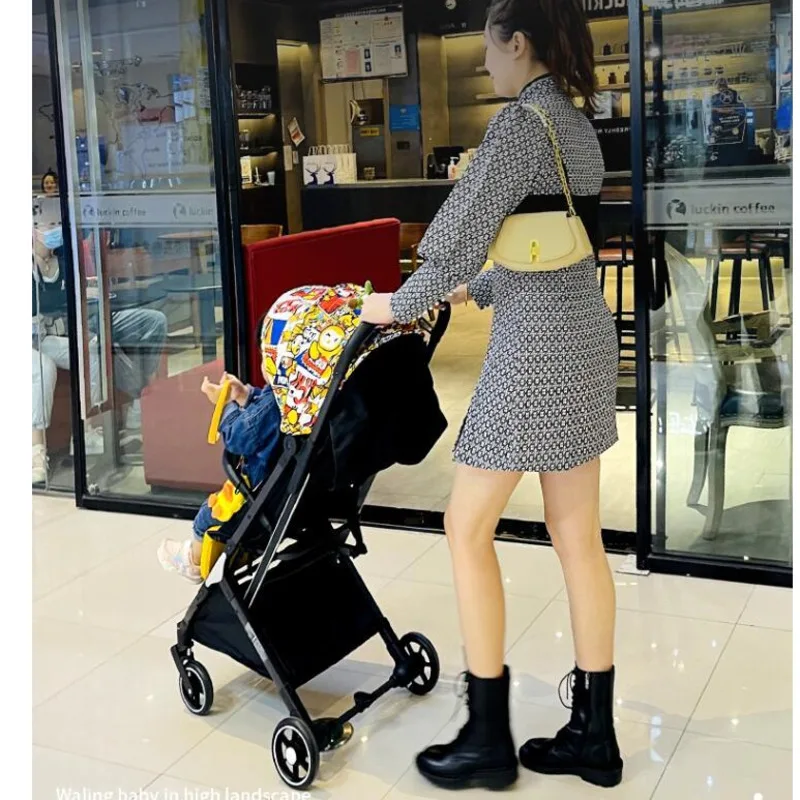 

High View Light Stroller Sit And Lying Baby Stroller Foldable Child Pocket Umbrella Cart Strollers For Children Folding Baby Car