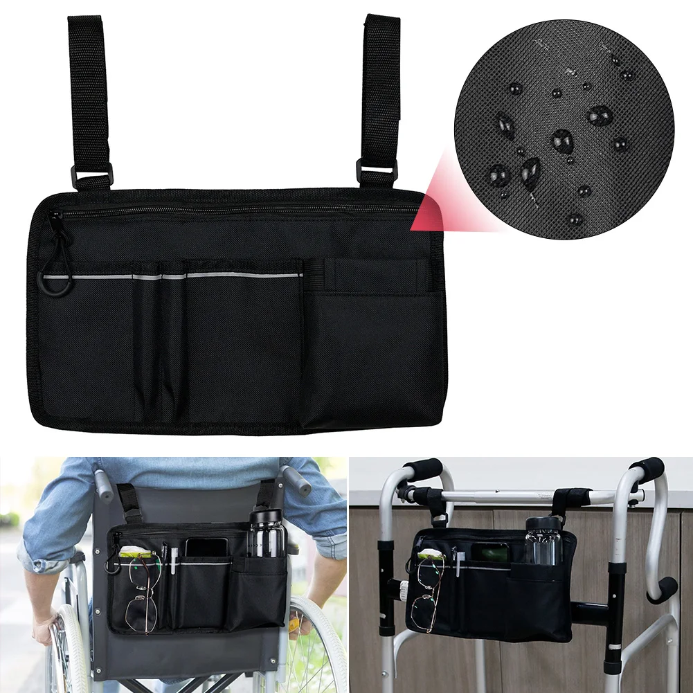 Wheelchair Side Bag Armrest Storage Pouch with 5 Pocket Cup Holder Reflective Strip for Rolling Walker Rollator Power Wheelchair
Wheelchair Side Bag Armrest Storage Pouch with 5 Pocket Cup Holder Reflective Strip for Rolling Walker Rollator Power Wheelchair