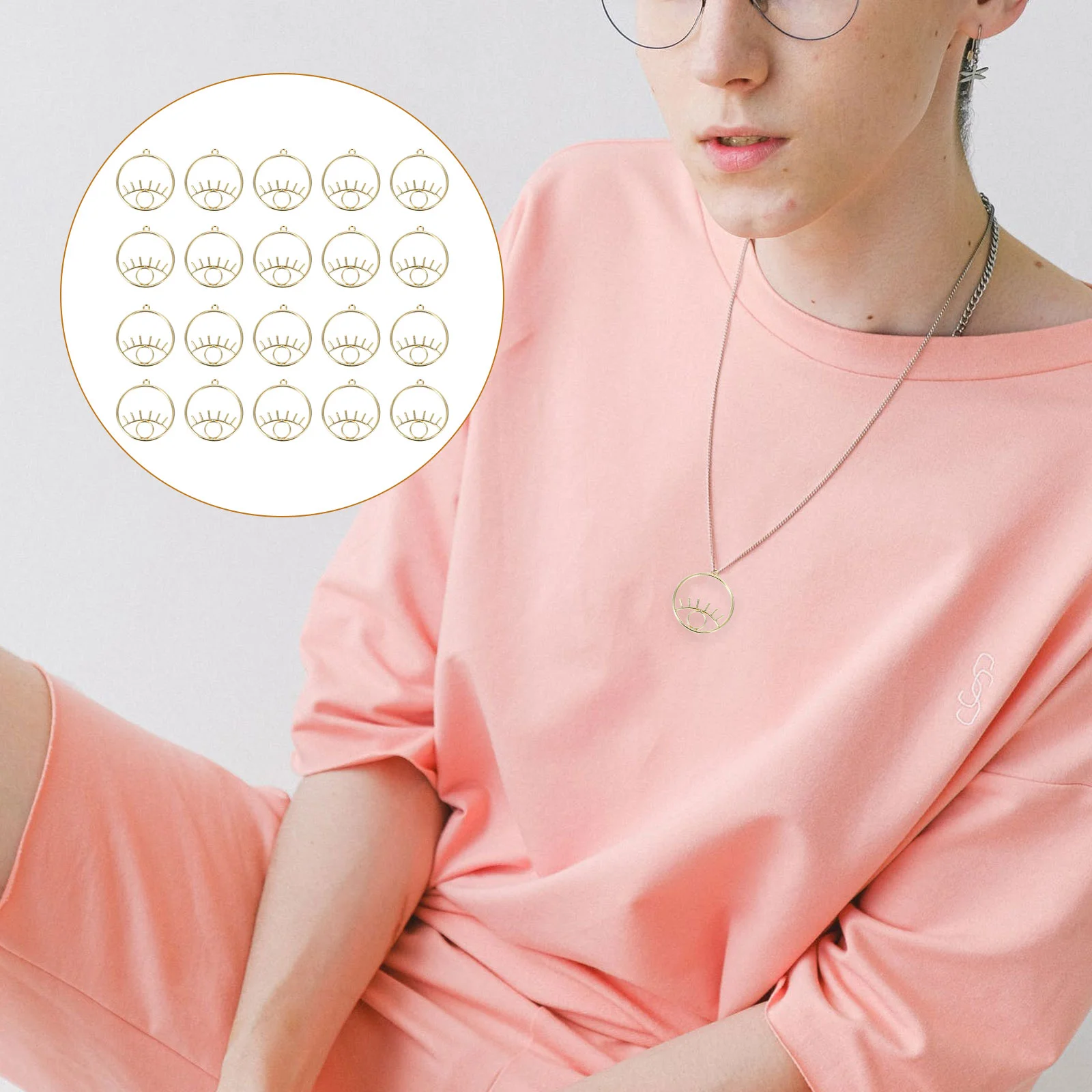 20 Pcs Geometric Eye Pendant Jewelry Making Pendants Delicate Decors Eyes Shape Charms DIY Supplies Hollow Out Korean Version
20 Pcs Geometric Eye Pendant Jewelry Making Pendants Delicate Decors Eyes Shape Charms DIY Supplies Hollow Out Korean Version