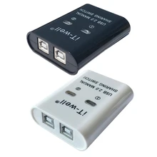 

USB Printer Sharing Device 2 In 1 Out Printer Sharing Switch 2-Port Manual KVM Switching Splitter Hub Converter Drop Shipping