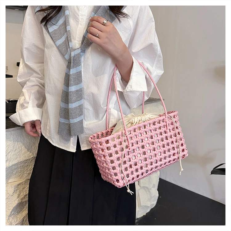 Vegetable basket women straw bags female summmer beach bag lady travel bags designer handbag handmade woven rattan bag shoulder 15 Sec539f5956c547498d5abeec43980d6f0
