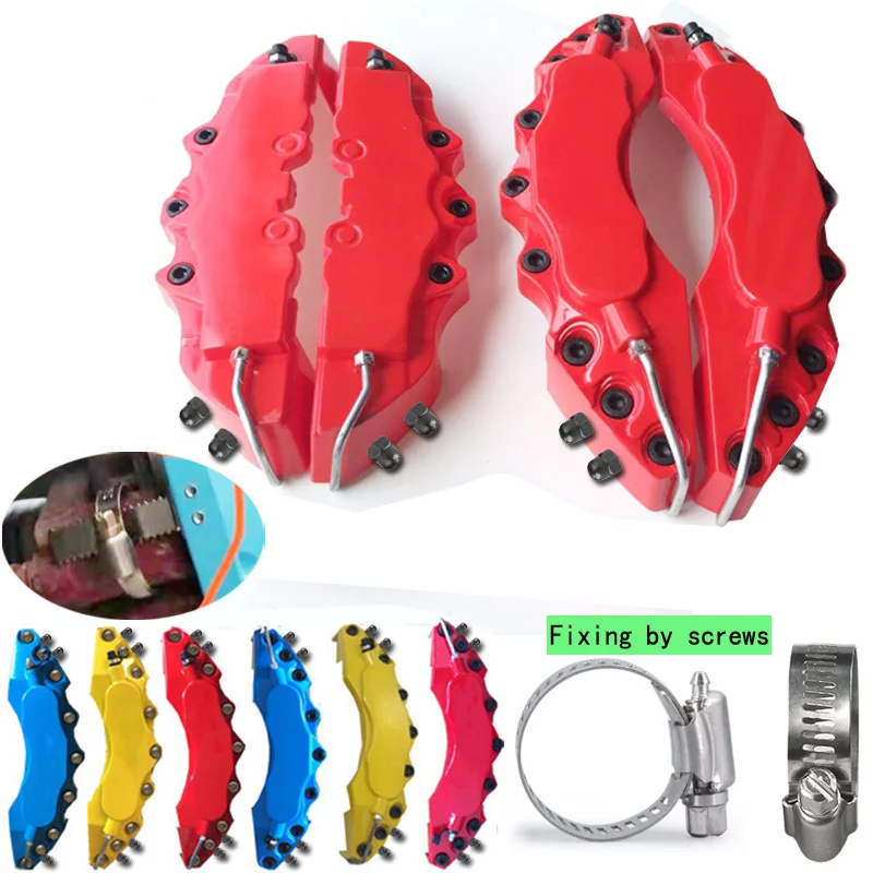 Fixing By Screws 4*ABS Plastic Disc Brake Caliper Cover Stickers Front Rear For All Car Modles Car Racing Accessories 2L+2M
Fixing By Screws 4*ABS Plastic Disc Brake Caliper Cover Stickers Front Rear For All Car Modles Car Racing Accessories 2L+2M