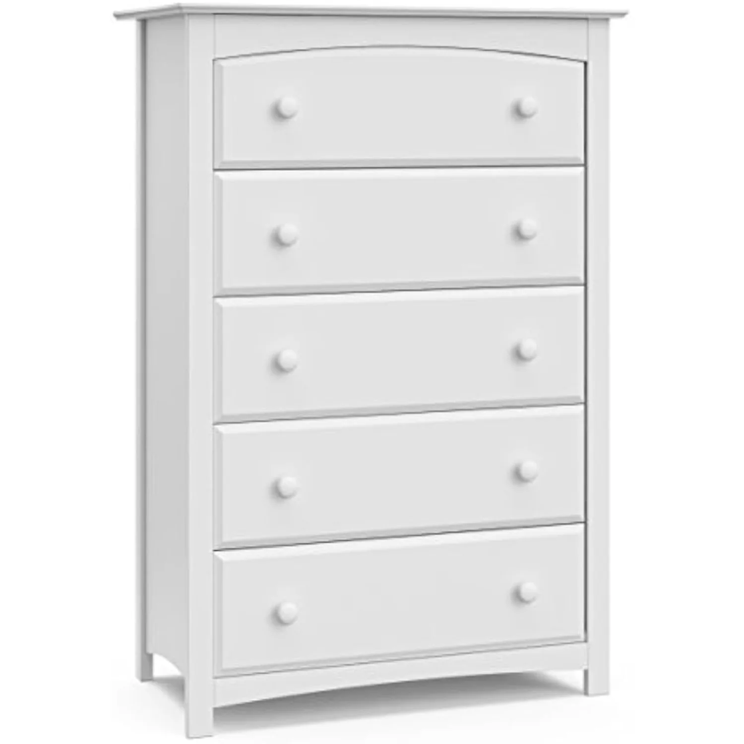 

Storkcraft Kenton 5 Drawer Dresser (White) for Kids Bedroom Nursery Dresser Organizer Chest of Drawers for Children’s Bedroom US