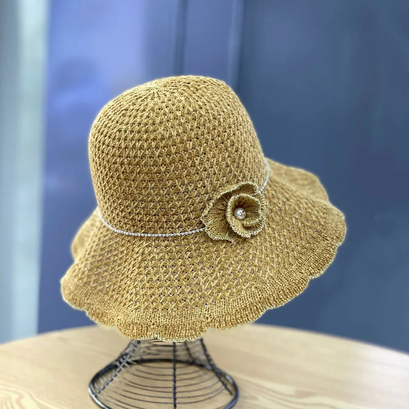 Fashion flower basin hat hollowed out fisherman hat female summer seaside shade beach hat Outdoor breathable sunscreen straw hat
Fashion flower basin hat hollowed out fisherman hat female summer seaside shade beach hat Outdoor breathable sunscreen straw hat