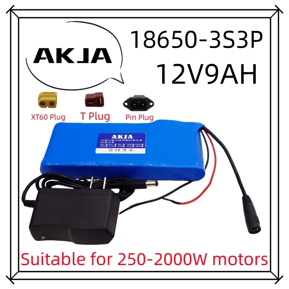 Air fast transportation 3S3P12V9Ah battery pack 18650 lithium ion DC12.6V super large capacity rechargeable battery with BMS
Air fast transportation 3S3P12V9Ah battery pack 18650 lithium ion DC12.6V super large capacity rechargeable battery with BMS