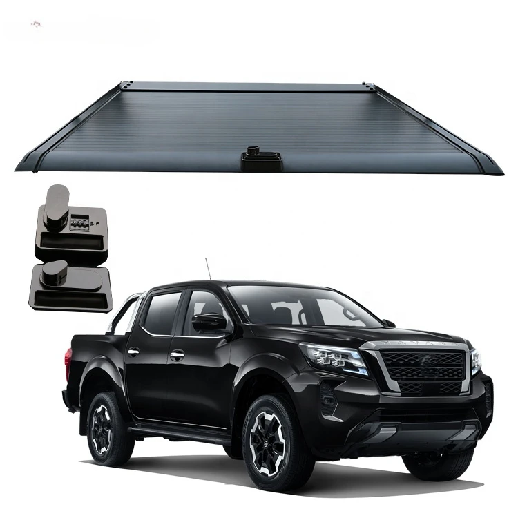 

High quality hard retractable tonneau cover aluminium roller lid shutter pickup truck bed cover for Navara D40 2015-2022