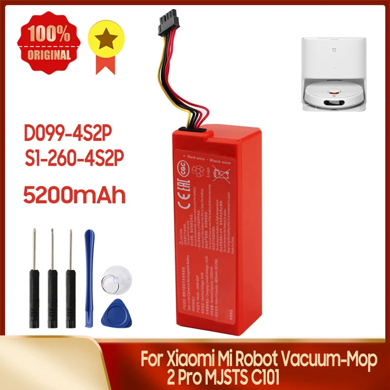 New Sweeper Battery D099-4S2P For Xiaomi Mi Robot Vacuum-Mop 2 Pro MJSTS C101 MJSTS1 Replacement Battery 5200mAh
New Sweeper Battery D099-4S2P For Xiaomi Mi Robot Vacuum-Mop 2 Pro MJSTS C101 MJSTS1 Replacement Battery 5200mAh