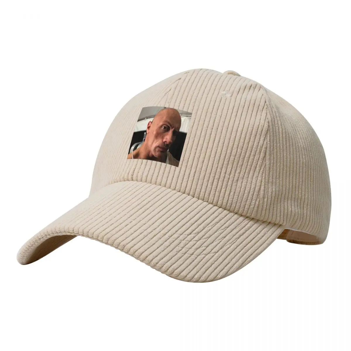 

Dwayne The Rock Johnson eyebrow raise meme Corduroy Baseball Cap Uv Protection Solar Hat Ball Cap Men Caps Women's