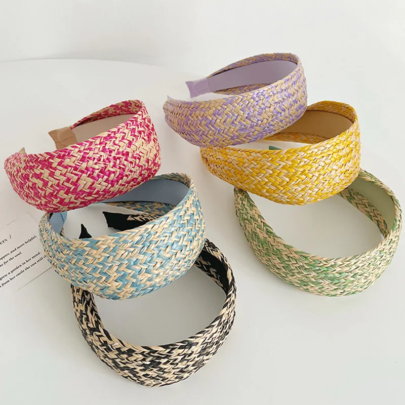 2022 New Wide Weave Headband Braided Hairbands Colorful straw Hair Bands Hair Hoop Bezel Girls Headwear Hair accessories
2022 New Wide Weave Headband Braided Hairbands Colorful straw Hair Bands Hair Hoop Bezel Girls Headwear Hair accessories